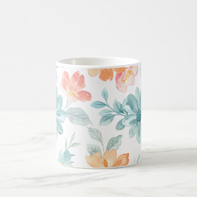 Vattensäkra blommor: Naturens Touch på Mugg (Center)