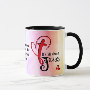 Vattensfärg DET HANDLAR OM JESUS Christian Mugg