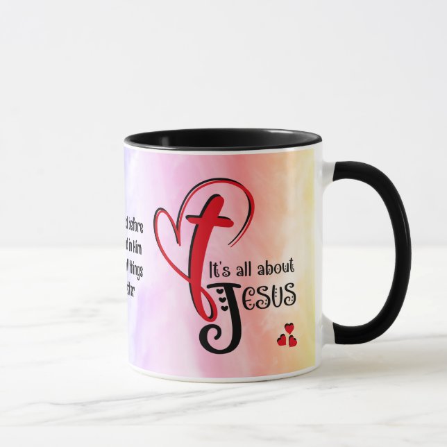 Vattensfärg DET HANDLAR OM JESUS Christian Mugg (Höger)