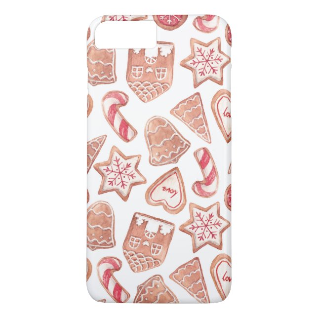 Vattensfärg Festive jul Cookies Case-Mate iPhone Skal (Baksida)