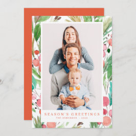 Vattensfärg Jul - Odling Botanicals Modern Julkort