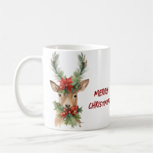 Vattensfärg Julrenar Kaffemugg
