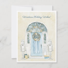 Vattensfärg Victorian Door Julkort