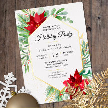 Vattensfärgad jul Greenery + Guld Julfest