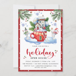 Vattensfärgad jul | Helgdag Open House Party Inbjudningar