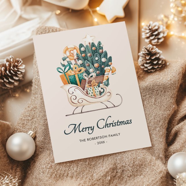 Vattensfärgad jul - icke-foto julkort (Skapare uppladdad)