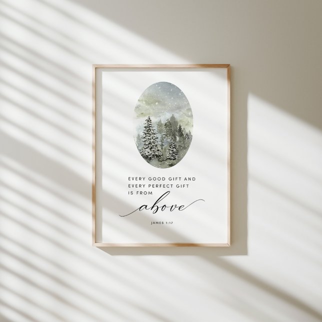 Vattensfärgad jul varje gåva ovanifrån poster (Skapare uppladdad)