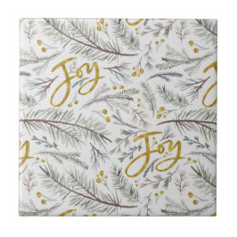 Vattensfärgad julgranar kakelplatta