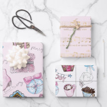 Vattensfärgad Rosa jul