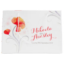 Vattenskåda bröllop orange par namn