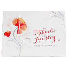 Vattenskåda bröllop orange par namn