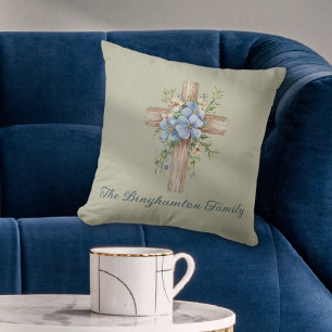 Vattenskärg blå Blommigt Kor Personlig Kudde
