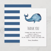 Vattenskärg blå marin, söt val. Barns födelsedag