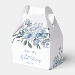 Vattenskärg Blommigt Dusty Blue-Möhippa Presentaskar