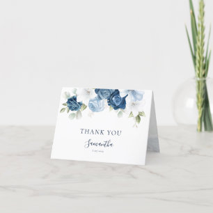 Vattenskärg Blommigt Dusty Blue-Möhippa Tack Kort