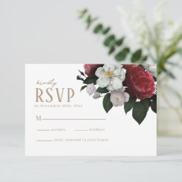 Vattenskärg blommigt foliage löv Fall Wedding OSA Kort