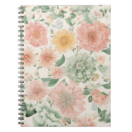 Vattenskärg, Blommigt, fotopatbok för Spiral Anteckningsbok