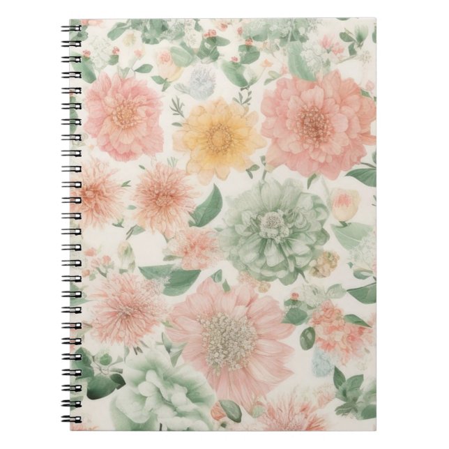 Vattenskärg, Blommigt, fotopatbok för Spiral Anteckningsbok (Framsidan)