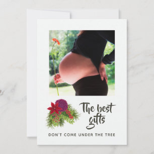 Vattenskärg Blommigt Jul Baby Väntar på Meddelande