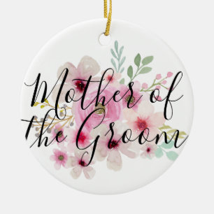 Vattenskärg Blommigt MOR I GROOM Brudens sida Julgransprydnad Keramik