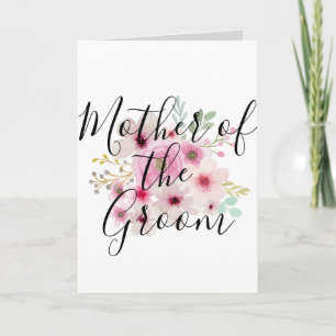 Vattenskärg Blommigt MOR I GROOM Brudens sida Kort