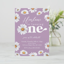 Vattenskärg Daisy En flickas första födelsedagsinb Inbjudningar
