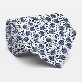 Vattenskärg Dusty Blue Blommigt Navy Slips