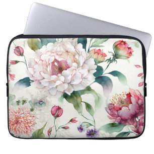 Vattenskärg elegant känslig som blommönster laptop fodral