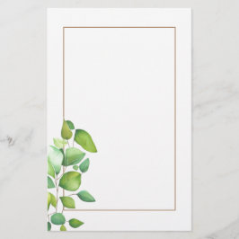 Vattenskärg eucalyptus greenery grönt folie brevpapper