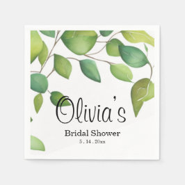 Vattenskärg eucalyptus greenery grönt folie pappersservett