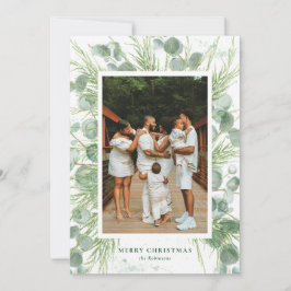 Vattenskärg Eucalyptus och Gräs-julkort Julkort