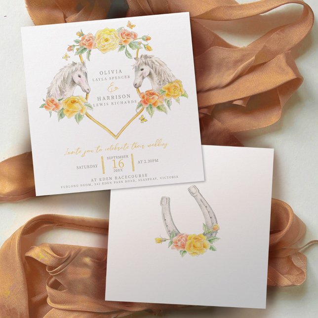 Vattenskärg för häst och ro i bröllop inbjudningar (Skapare uppladdad)