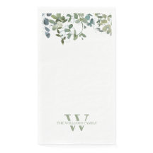 Vattenskärg Greenery Monogram Pappra gästtorn