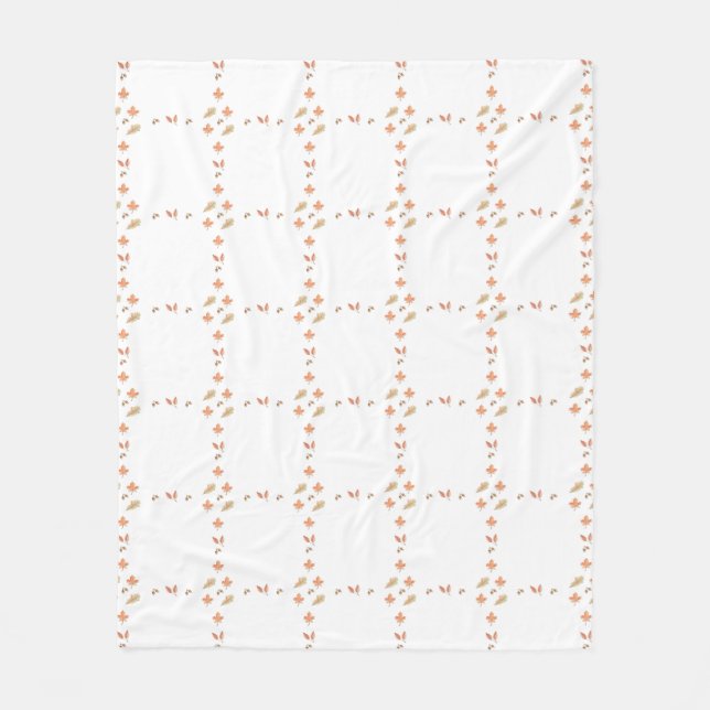 Vattenskärg höstblomma fleecefilt (Framsidan)