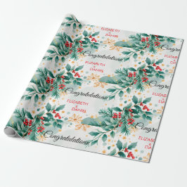 Vattenskärg Jul Bröllop, Papper inkapsling Presentpapper