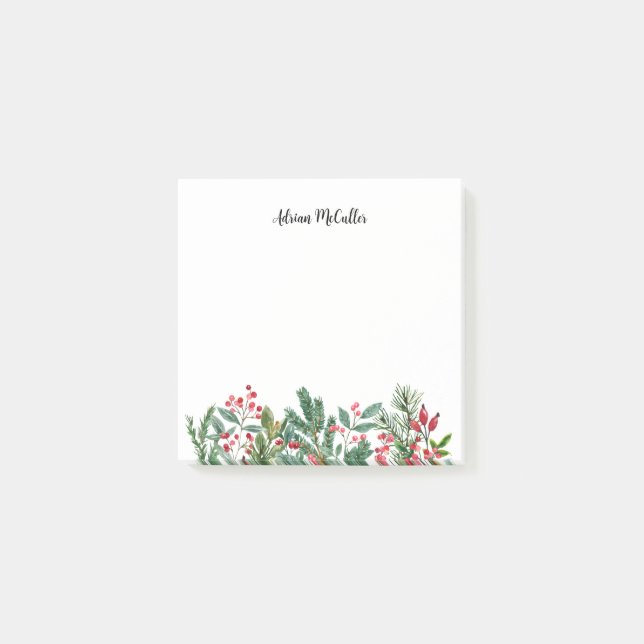 Vattenskärg Jul Motif Post-it Notes Block (Framsida)