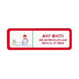 Vattenskärg Jul Penguin Decoration Träd Returadress Etikett