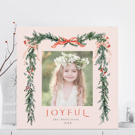 Vattenskärg jul Ram Foto Rosa Square Julkort