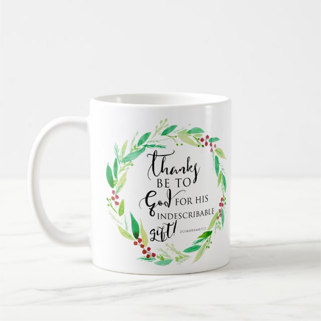 Vattenskärg Jul Utandning Bläck Verse Leting Kaffemugg (Vänster)