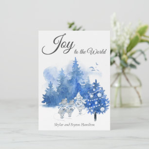 Vattenskärg Julblått Elegant - singelmus