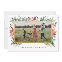 Vattenskärg Juldag Blommigt med Guld Foto