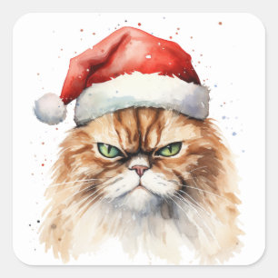 Vattenskärg, julklapp, Arg Fyrkantigt Klistermärke