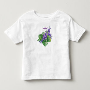 Vattenskärg Lila Vild Violet Flower Art Anpassning T Shirt