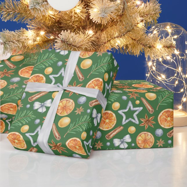 Vattenskärg, Orange, spice, Cookie Cutter Presentpapper (Helgdagar)