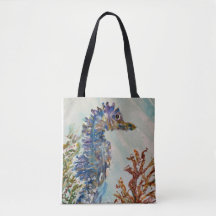 Vattenskärg Seahorse Dubbla-sided Tote