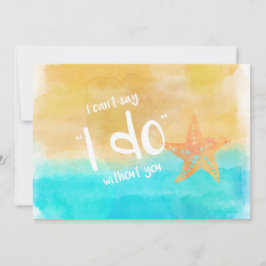 Vattenskärg Starfish blir min brimé Inbjudningar