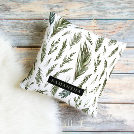 Vattenskärg VinterGrönt Sömlös Mönster Kudde