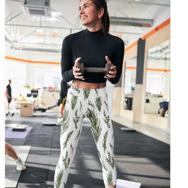 Vattenskärg VinterGrönt Sömlös Mönster Leggings