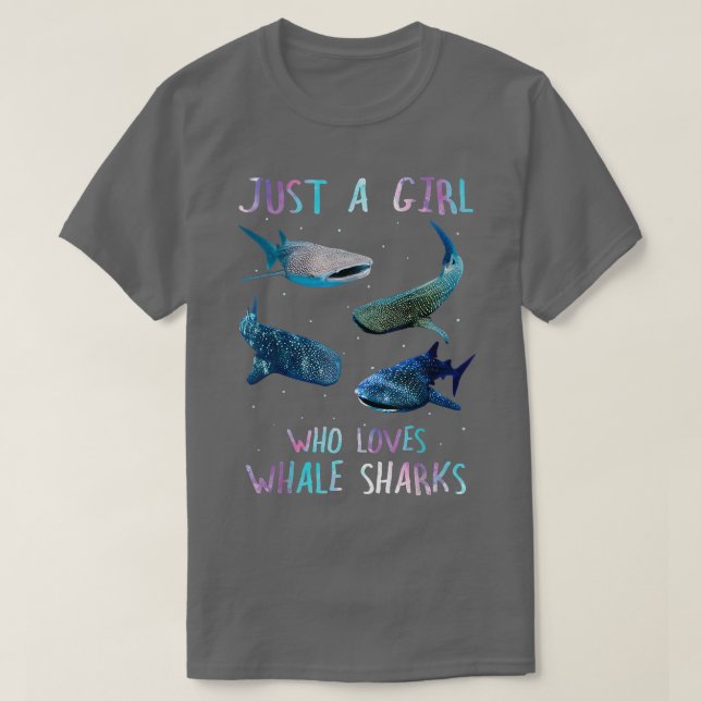 Vattenskärk haj bara en flicka som Kärlek Whale T Shirt (Design framsida)
