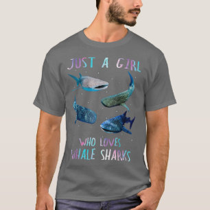 Vattenskärk haj bara en flicka som Kärlek Whale T Shirt